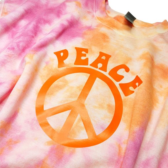 Peace Sign Tie-Dye Crewneck Sweatshirt - Picture 2 of 5